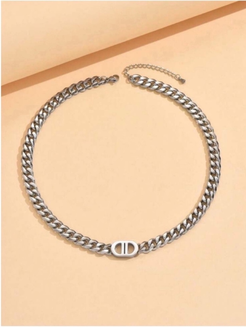 Stainless Steel Silver Designer Luxury Bracelet & Necklace Set - Picture 10 of 14